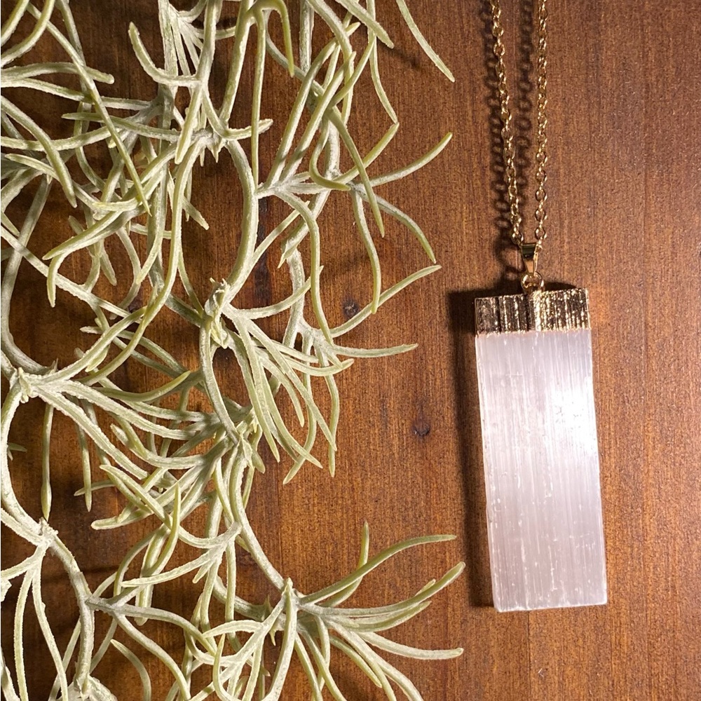 Selenite Pendant Necklace